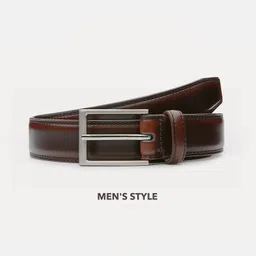 roadster Men Brown Artificial Leather, Texas Leatherite Belt image 2