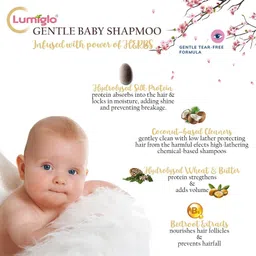 lumiglo Ultra Nourishing Baby Shampoo With Essential Ceramides & Vitamins | For healthy Sclap & Stronger Hair | With No Tears Formula Gentle Cleansing Hypoallergenic | Free From Paraben & Alcohol ( Pack Of 2 ) image 3