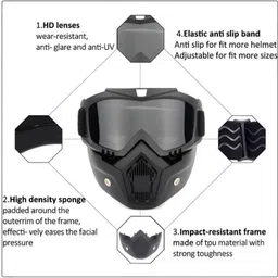 autokick DSEY_Full Face Mask Goggles Bike Off-Road Racing GlassesPreimum Quality Blowtorch Safety Goggle image 3