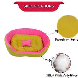 furry smile Premium Simple Bed With Haddi, Sofas & Chairs for Dogs and cat M Pet Bed image 3