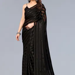 moda rapido Self Design, Striped, Ombre Bollywood Satin Saree-picture-11