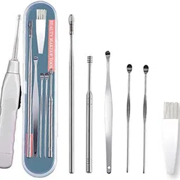 flytouch 7Pcs Portable Ear Pick Earwax Removal Kit included LED Flashlight Earpick-picture-13