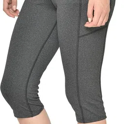 Gym Sports Yoga Capri Slim fit Women Grey Capri-image-15