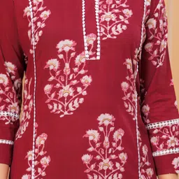 dy fab Women Printed Viscose Rayon Straight Kurta image 4