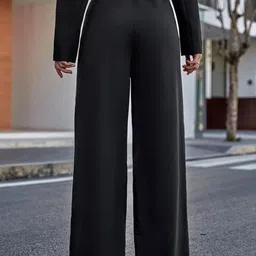 broadstar Women Flared Black Lycra Blend Trousers image 3