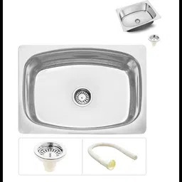 rakrish 16 × 18 × 8 kitchen sink Glossy Finish 1.2 mm 302 grade with waste pipe 16 × 18 × 8 kitchen sink Glossy Finish 1.2 mm 302 grade with waste pipe Vessel Sink-picture-22