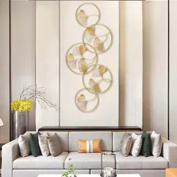 handicraft town Floral Circles Gold Iron Wall Art image 4