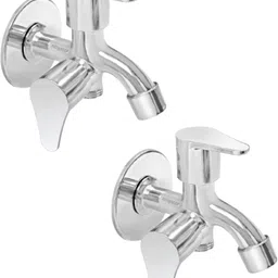 Two Way Angle Valve Tap For Bathroom/Wash Basin & Toilet Taps Brass Arc Health Faucet & Flush With Wall Flange Angle Cock Faucet (Pack Of 2) Angle Valve Faucet-image-89