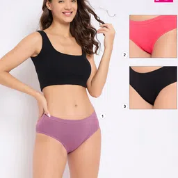 clovia Pack of 3 Women Hipster Multicolor Panty image 1