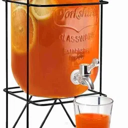 Lamon tea Mason Jar Glass 5000ML With stand Bottom Loading Water Dispenser-image-22