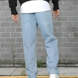 starvielle Men Relaxed Fit Mid Rise Light Blue Jeans image 2