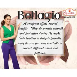 Signature Bellagio Beige & Orange Microfiber Heavy Winter Single Bed Quilt image 4