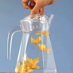 red-rubby Diamond Water Jug and Juice Glasses Set of 6 350ML and 1.8 Liter Jug Glass Set image 4