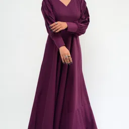 diyaz Women Gown Purple Maxi/Full Length Dress-picture-23