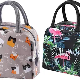 Thermal Insulated Travel Bento Lunch Bag Tiffin Bag for Office, College & School Messenger Bag-image-0