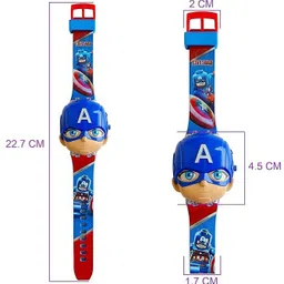 salina Combo Cartoon Characters Multicolored Disco Light with Musical Tone Digital Watch - For Boys & Girls Kids Edition 3D Spiderman/Frozen/Lol/Hello Kitty/Iron Man/Captain Digital Watch image 4