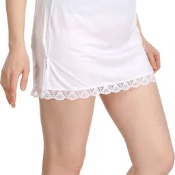 splash Women Solid Straight White Skirt image 2