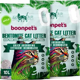 boonpets Bentonite Cat Litter Apple Flavour – 10L (8kg), 100% Natural Clay, Pack of 2 Pet Litter Tray Refill-picture-12