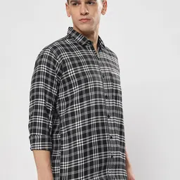youth first Men Regular Fit Checkered Spread Collar Casual Shirt image 3