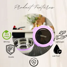 toriva EZY Clip (Purple 300ml) 1 Containers Lunch Box image 2