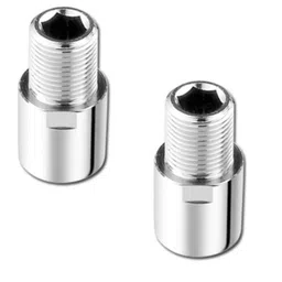 ruhe Full Brass 2 Inch Extension For Pipe Fittings Set Of 2 (Chrome Finish) Faucet Nozzle-picture-10