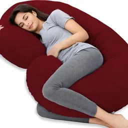 mom's moon Ultra Soft Comfortable C Shaped Microfibre Solid Pregnancy Pillow Pack of 1-picture-23