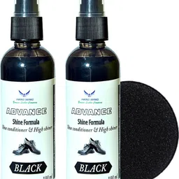 HANSWING shoe high advance shine black liquid polish Leather, Synthetic Leather Shoe Shiner image 1