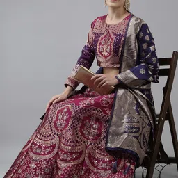 shree creation Floral Print Semi Stitched Lehenga Choli image 4