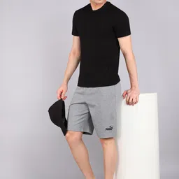 puma Solid Men Grey Casual Shorts image 4