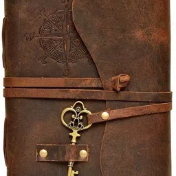 craft club Finished Leather Compass Embossed Journal With 100% Antique Handmade Paper A5 Journal Unruled 200 Pages-picture-15