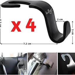 Bulfyss Car Backseat Headrest Hook/Hanger Universal Durable Organiser Car Side Seat Catcher image 5