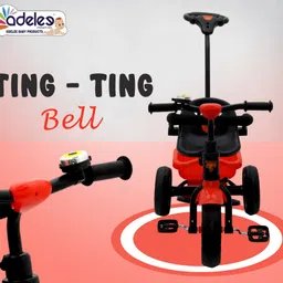 odelee Thunder 2 in 1 Kids Tricycle with Parental Handle Rod & Storage Basket image 5