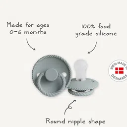 frigg Rope Latex Baby Pacifier 0-6M 1-Pack Sepia - Size 1 Soother image 5