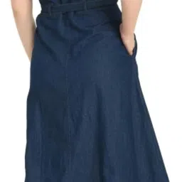 codaisy Women A-line Blue Knee Length Dress image 3