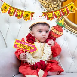 zyozi Annaprashan Photo Booth Prop & Annaprashan Banner Hindi Font Shubh Annaprashan image 5