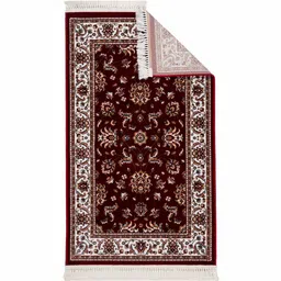 sapana carpet-mats Burgundy & Cream Traditional Polyester 6 x 9 Feet Machine Made Carpet image 3