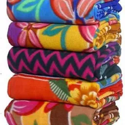 simam Abstract Single Fleece Blanket for AC Room-picture-13