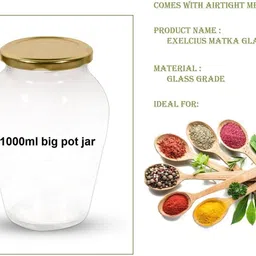 coozico Glass Utility Container- 1000 ml image 2