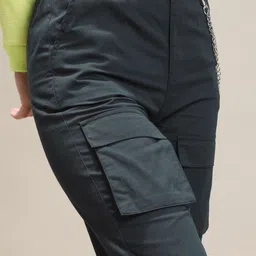 tokyo talkies Women Regular Fit Black Cotton Blend Trousers image 5