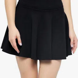 mehrang Women Solid Flared Black Skirt-picture-26