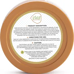 clea Lemon and Jojoba Oil Nail Polish Remover Pads (Pack of 4) image 3