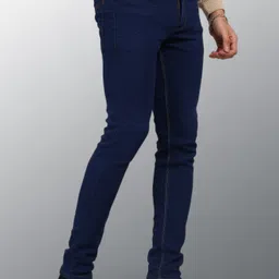 lzard Men Regular Mid Rise Blue Jeans image 4