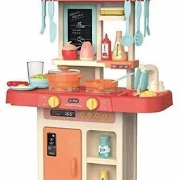 36-Piece Kitchen Playset, with Realistic Lights & Sounds, Play Sink with Running Water,Dessert Shelf Toy & Kitchen Accessories Set-image-26