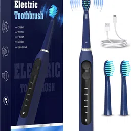Obvie Rechargeable Electric ToothBrush with 3 Brush Head 5 Mode & 2 Minute Smart Timer Electric Toothbrush-picture-28