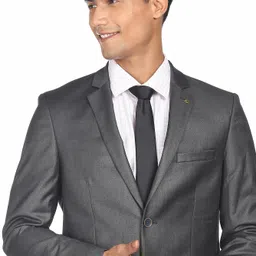 ad by arvind Men Solid Single Breasted Formal Blazer image 3