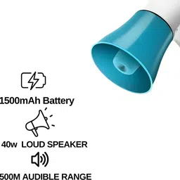 frony R498 MEGAPHONE - Exceptional Clarity, User-Friendly with USB, TF, 240s recording Microphone image 3