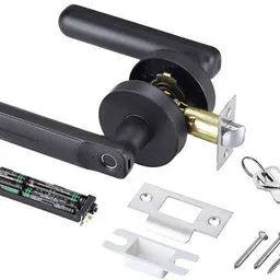 Linkify Biometric Tuya BLE APP Fingerprint Sensor Keyless Smart Wood Door Handle Locks Smart Door Lock image 2