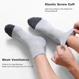 reckzoz Men Solid Ankle Length image 5