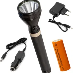 regals choice 26650 Rechargeable LED Flashlight with 1000m Long Beam 6 hrs Torch Emergency Light image 2