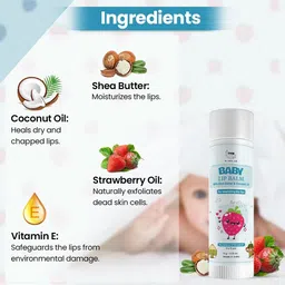 tnw - the natural wash Baby Lip Balm For Dry Lips|For Soft & Moisturising Lips With SheaButter Shea Butter, Coconut Oil image 3